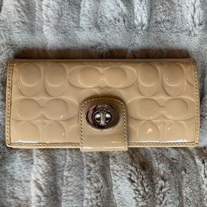 Coach Embossed Patent Leather Wallet